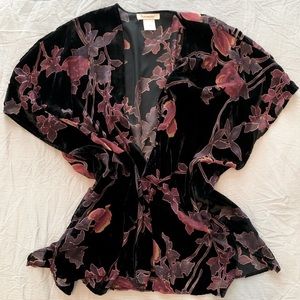 Francesca’s Velvet Floral Kimono